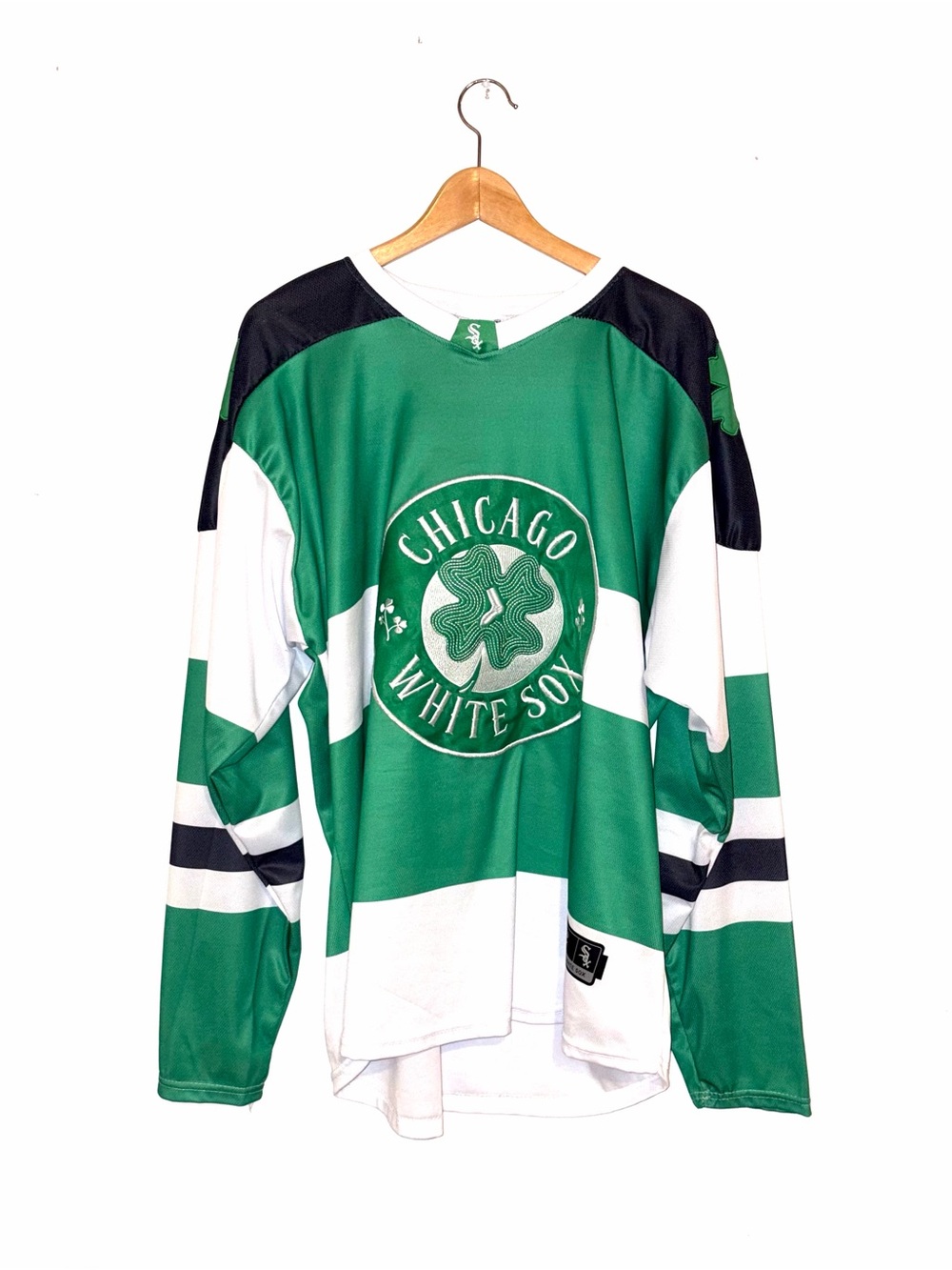 MLB Chicago White Sox Green St. Patricks Day Hockey Jersey